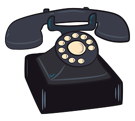 Image showing Dialer landline telephone vector or color illustration