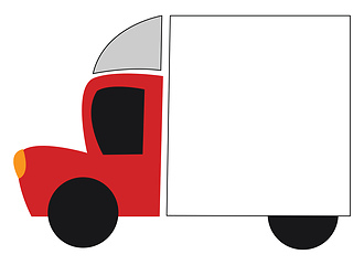 Image showing Big red car vector or color illustration