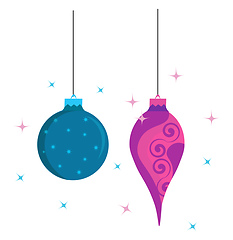 Image showing Christmas lights vector or color illustration