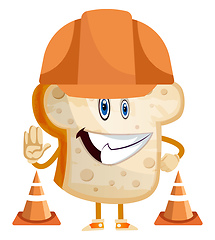 Image showing Toast with hat illustration vector on white background