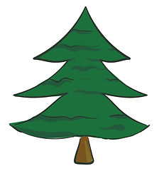 Image showing Clipart of a spruce tree/Xmas tree vector or color illustration