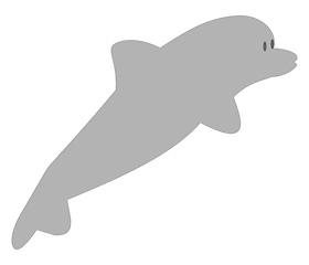Image showing dolphin vector color illustration.