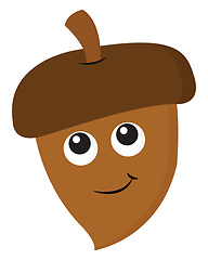 Image showing Small cute nut vector or color illustration