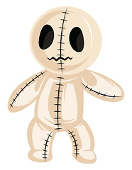 Image showing Vector illustration of cute halloween rag doll on white backgrou