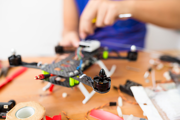 Image showing Building flying drone