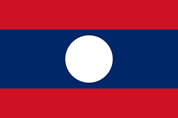 Image showing Colored flag of Laos