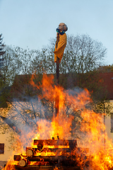 Image showing big fire, burning witches