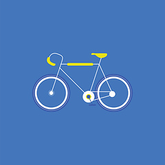 Image showing Portrait of a cycle over blue background vector or color illustr