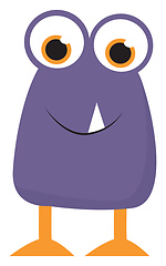 Image showing A purple and orange monster vector or color illustration