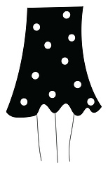 Image showing Simple black skirt vector illustration on white background