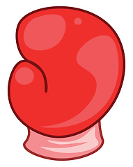 Image showing A red boxing gloves, vector color illustration.
