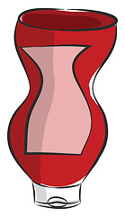 Image showing An upside down tomato sauce vector or color illustration