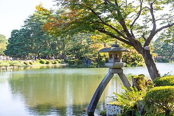 Image showing Kenrokuen Beautiful garden in Kanazawa City