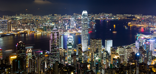 Image showing Hong Kong skyline at night