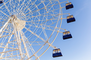 Image showing Ferris wheel with blue sky