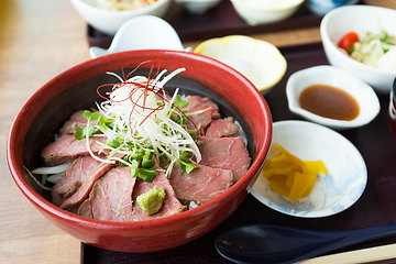 Image showing Japanese beef rice bowl