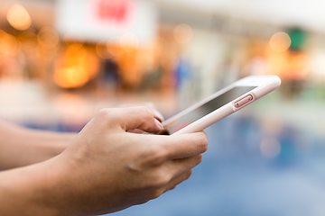 Image showing Woman using cellphone