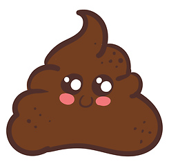 Image showing A cute brawn turd vector or color illustration