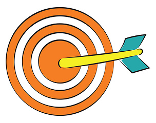 Image showing Orange dart vector or color illustration