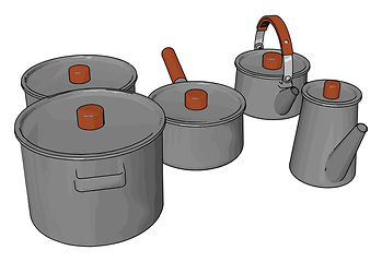 Image showing The kitchenware object vector or color illustration