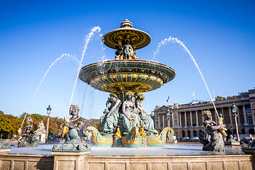 Image showing Fountain of the Seas, Concorde Square, Paris