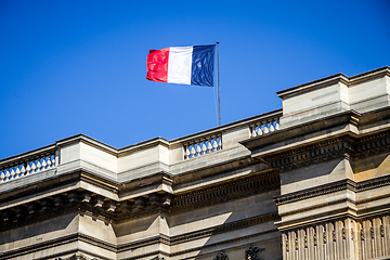 Image showing French flag on the Pantheon, Paris