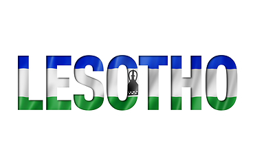 Image showing lesotho flag text font