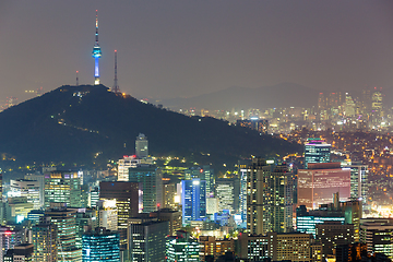 Image showing Korea city at night