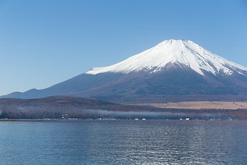 Image showing Mount Fuji and Lake Yamanashi