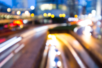 Image showing Blur view of Hong kong traffic