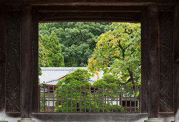 Image showing Wooden gate to the garden