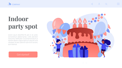 Image showing Kids birthday concept landing page.