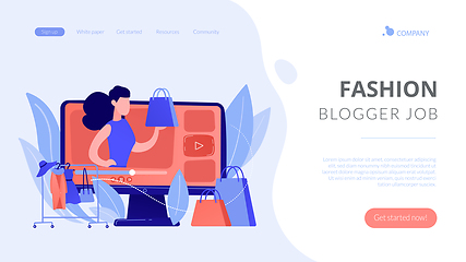 Image showing Fashion blog concept landing page.