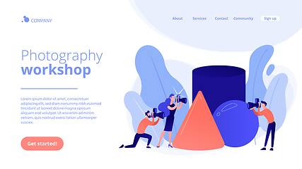 Image showing Photography workshop concept landing page.