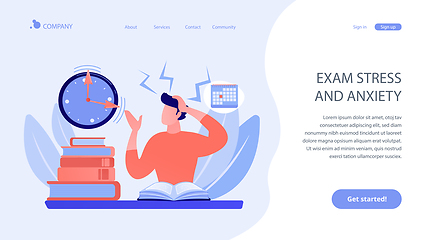 Image showing Exams and tests concept landing page