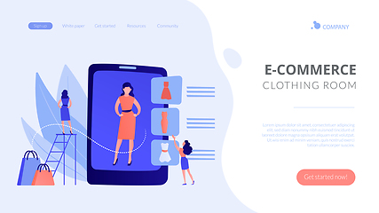 Image showing Virtual fitting room concept landing page.