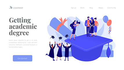 Image showing Graduation concept landing page