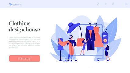 Image showing Fashion house concept landing page.