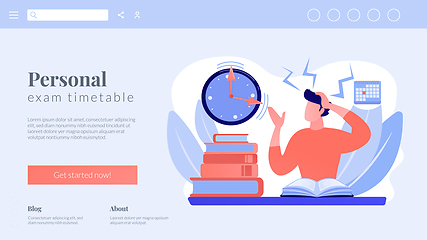 Image showing Exams and tests concept landing page