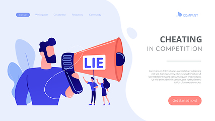 Image showing Cheating concept landing page.