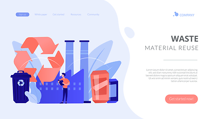 Image showing Mechanical recycling concept landing page.