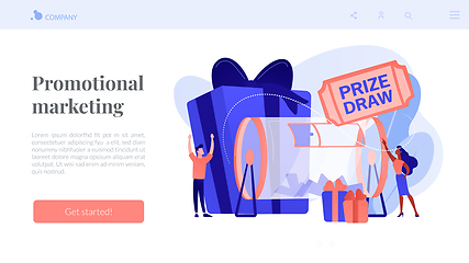 Image showing Prize draw concept landing page.