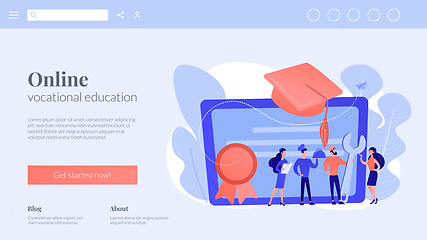 Image showing Vocational education concept landing page.