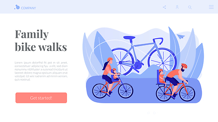 Image showing Cycling experiences concept landing page.