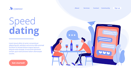 Image showing Blind date concept landing page.