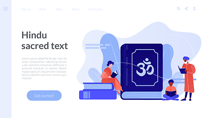 Image showing Hinduism concept landing page.