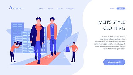 Image showing Men style and fashion concept landing page.