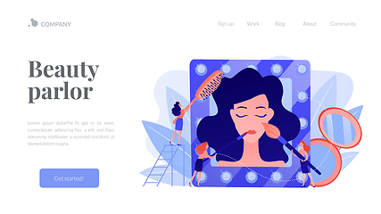 Image showing Beauty salon concept landing page.