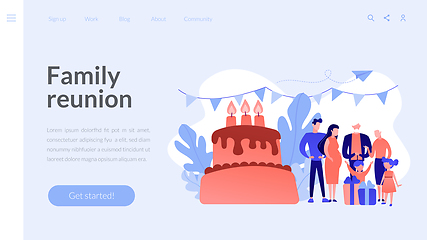 Image showing Family tradition concept landing page.