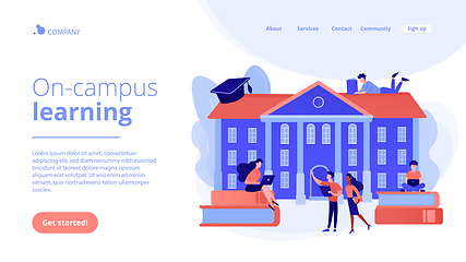 Image showing College campus concept landing page